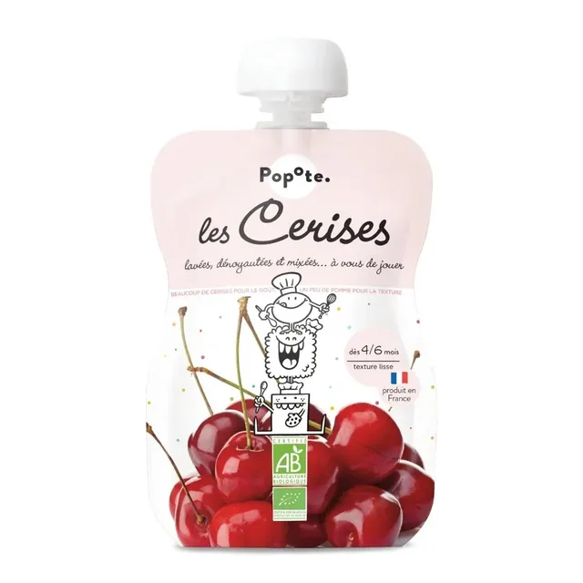 popote-compote-cerises-bio-en-gourde image 1