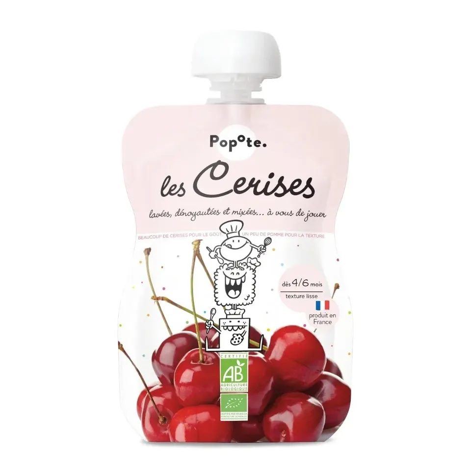 popote-compote-cerises-bio-en-gourde image 1