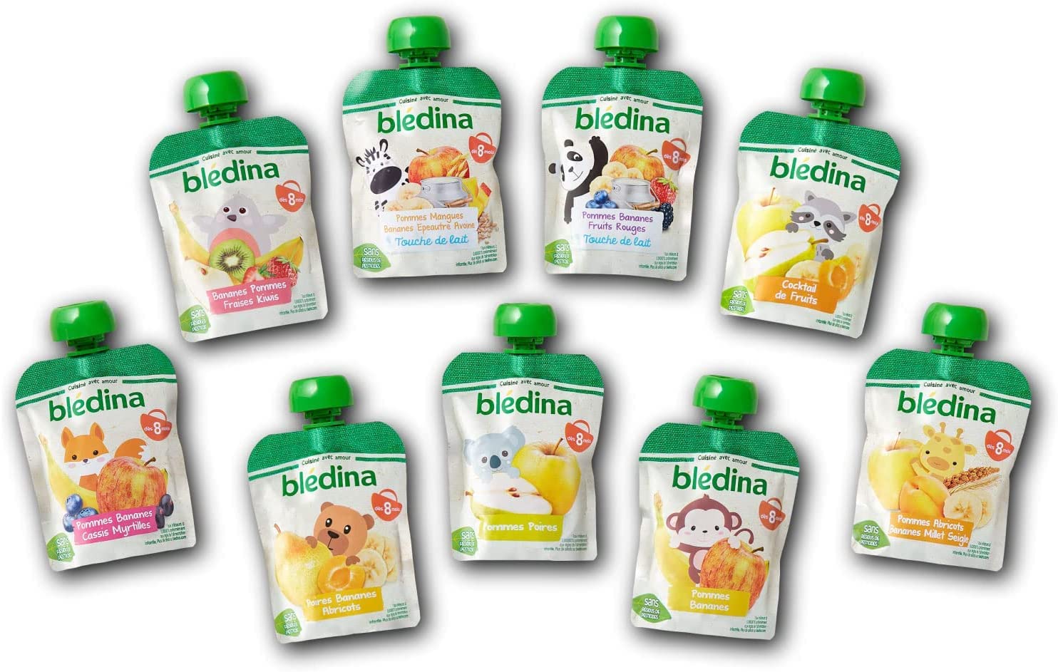 bl-dina-gourdes-pur-es-de-fruits-9-recettes-pack-multi-vari-t-s-28x90g-d-s-8-moi image 2