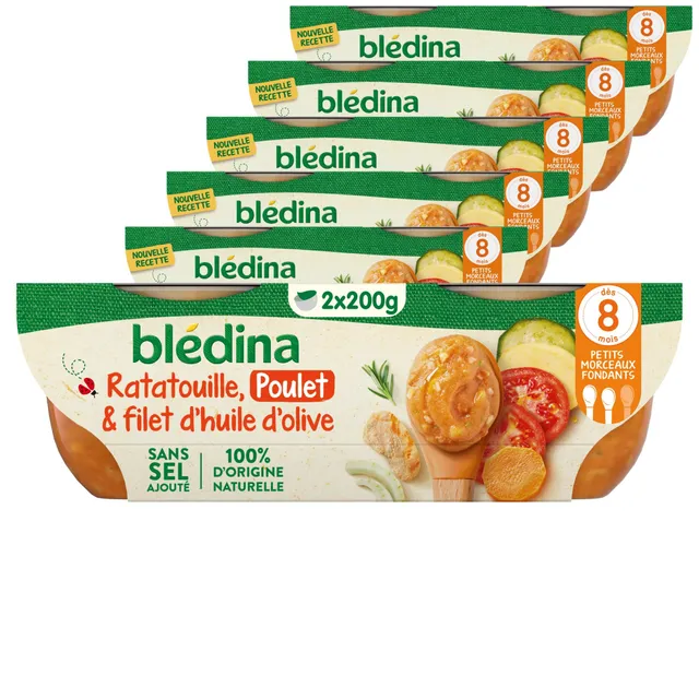 bl-dina-bols-ratatouille-poulet-filet-d-huile-d-olives-repas-midi-d-s-8-mois-12x image 1